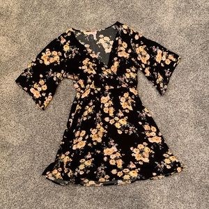 Floral Dress with 3/4 Sleeves